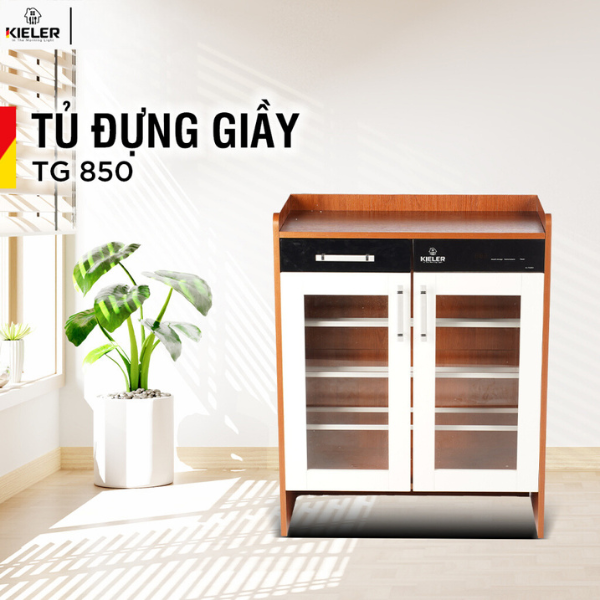 Tủ sấy giày Kieler  KL-TG850 làm khô tự động 24 giờ liên tục luôn trong tình trạng khô ráo, sạch sẽ, khử mùi cho giày dép bị ẩm